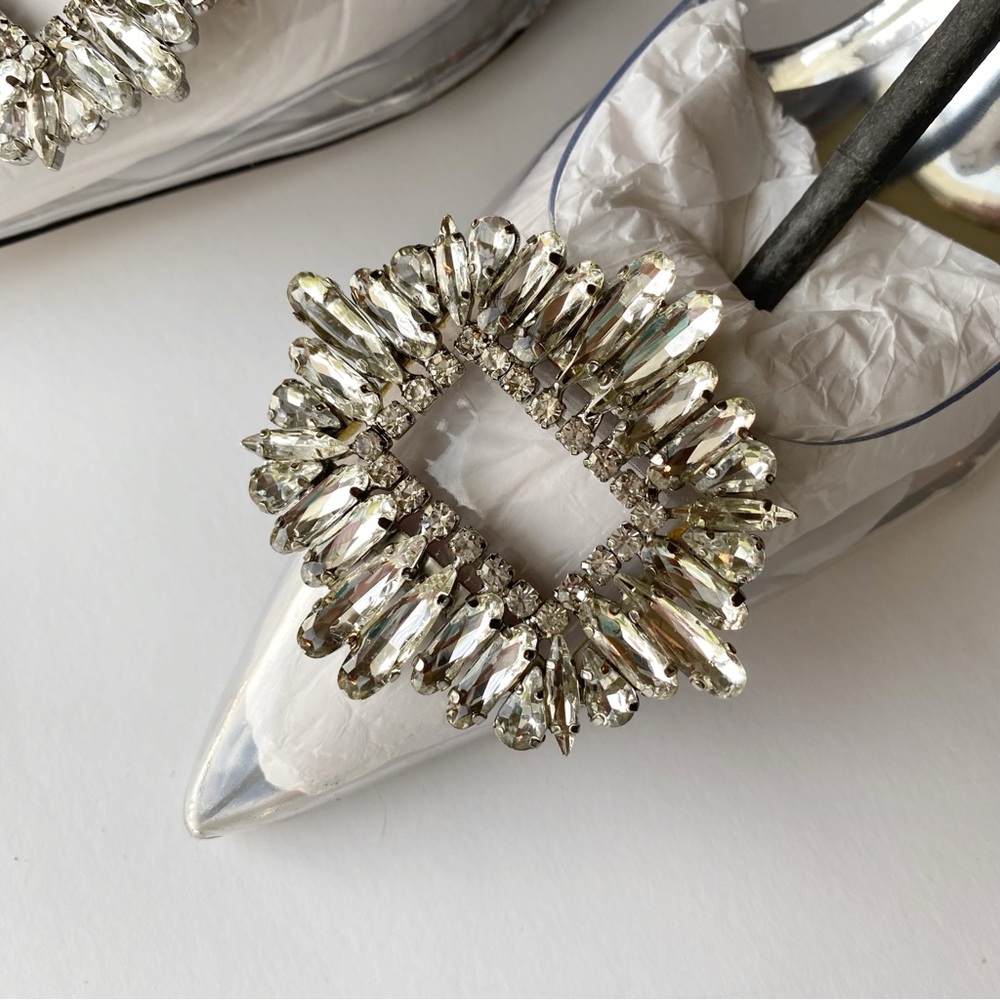 Good American Cinder f*cking Rella Pump Metallic Silver Heels Size 10 NWT - Picture 6 of 13